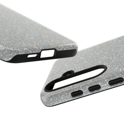 Glitter Silver Tough Phone Case — Sparkling Protective Phone Case