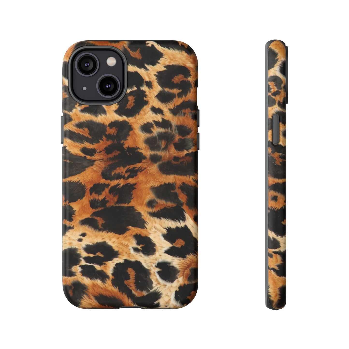 Leopard Print Tough Phone Case – Rugged Protective iPhone Cover