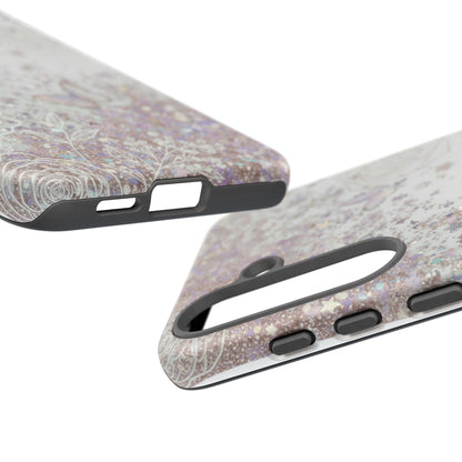 Butterfly Glitter Tough Phone Case — Floral Sparkle Protective Case