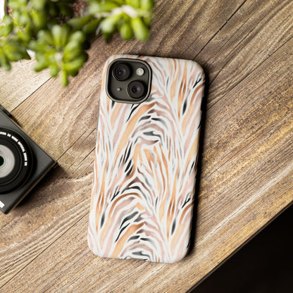 Tough Case — Neutral Watercolor Tiger Stripe Phone Case