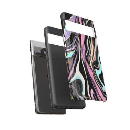 Abstract Marble Tough Phone Case — Pastel Swirl Protective Cover