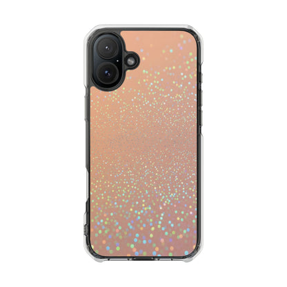 Holographic Rose Gold Glitter Clear Magnetic Phone Case