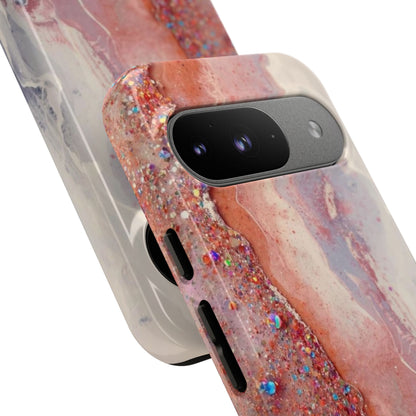 Marbled Rose Gold Galaxy Phone Case — Protective Tough Case