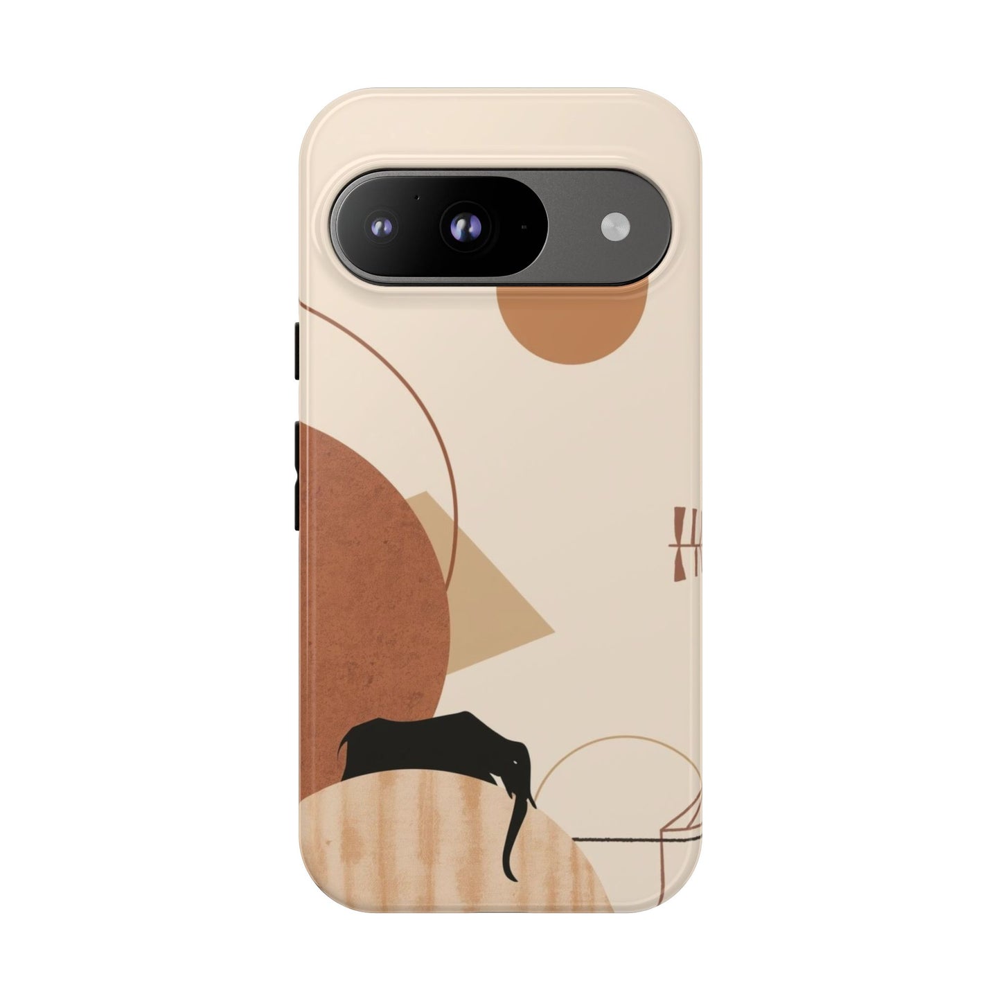 Abstract Earth Tones Phone Case — Minimal Geometric Design