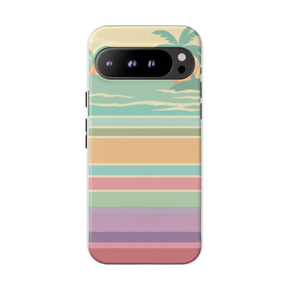 Tough Case — Retro Pastel Sunset Palm Tree Phone Case