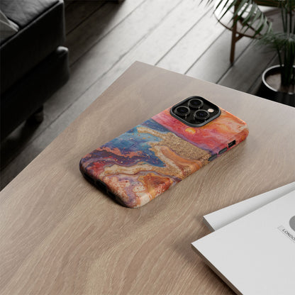 Sunset Coast Phone Case — Colorful Abstract Beach Art Tough Case