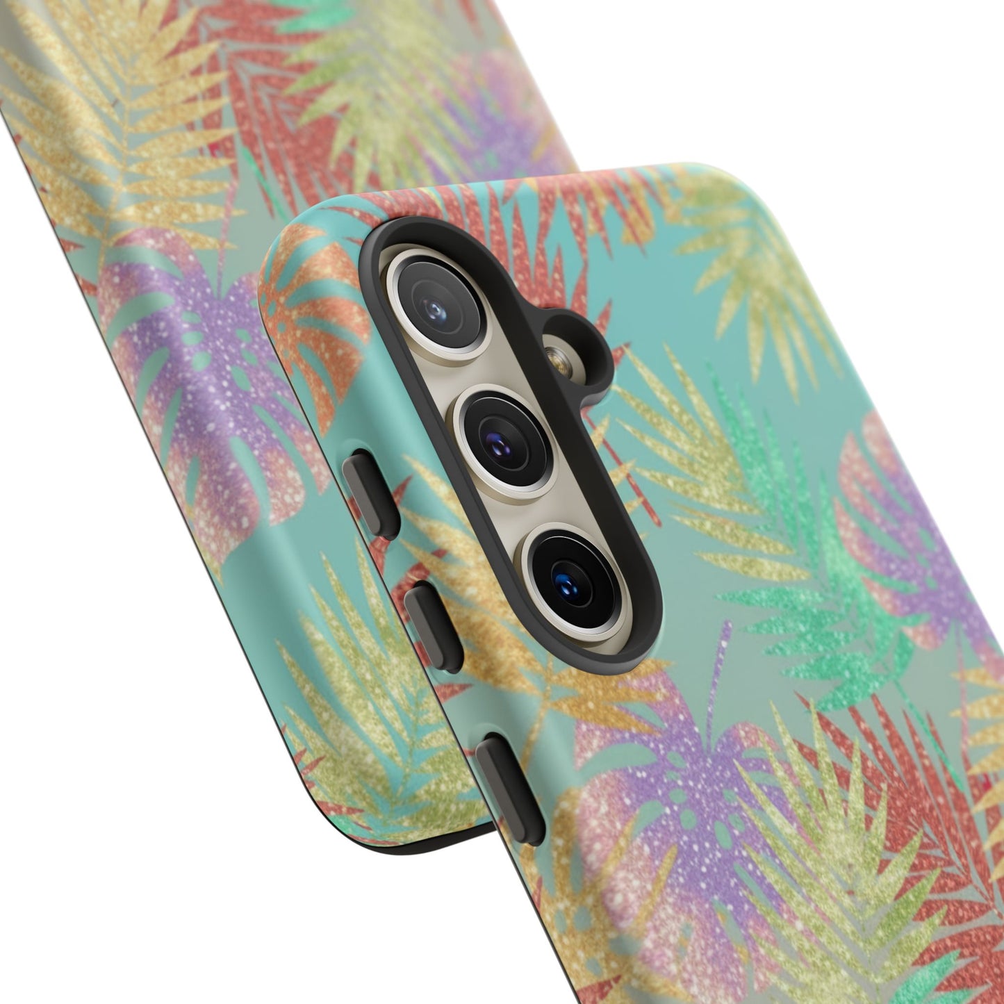 Tropical Palm Leaf Tough Phone Case – Colorful Pastel Botanical Protection