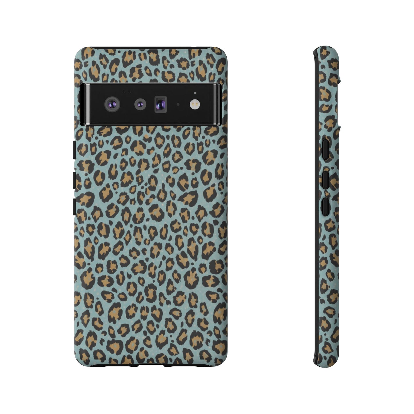 Leopard Print Tough Phone Case - Blue Cheetah Protective Cover