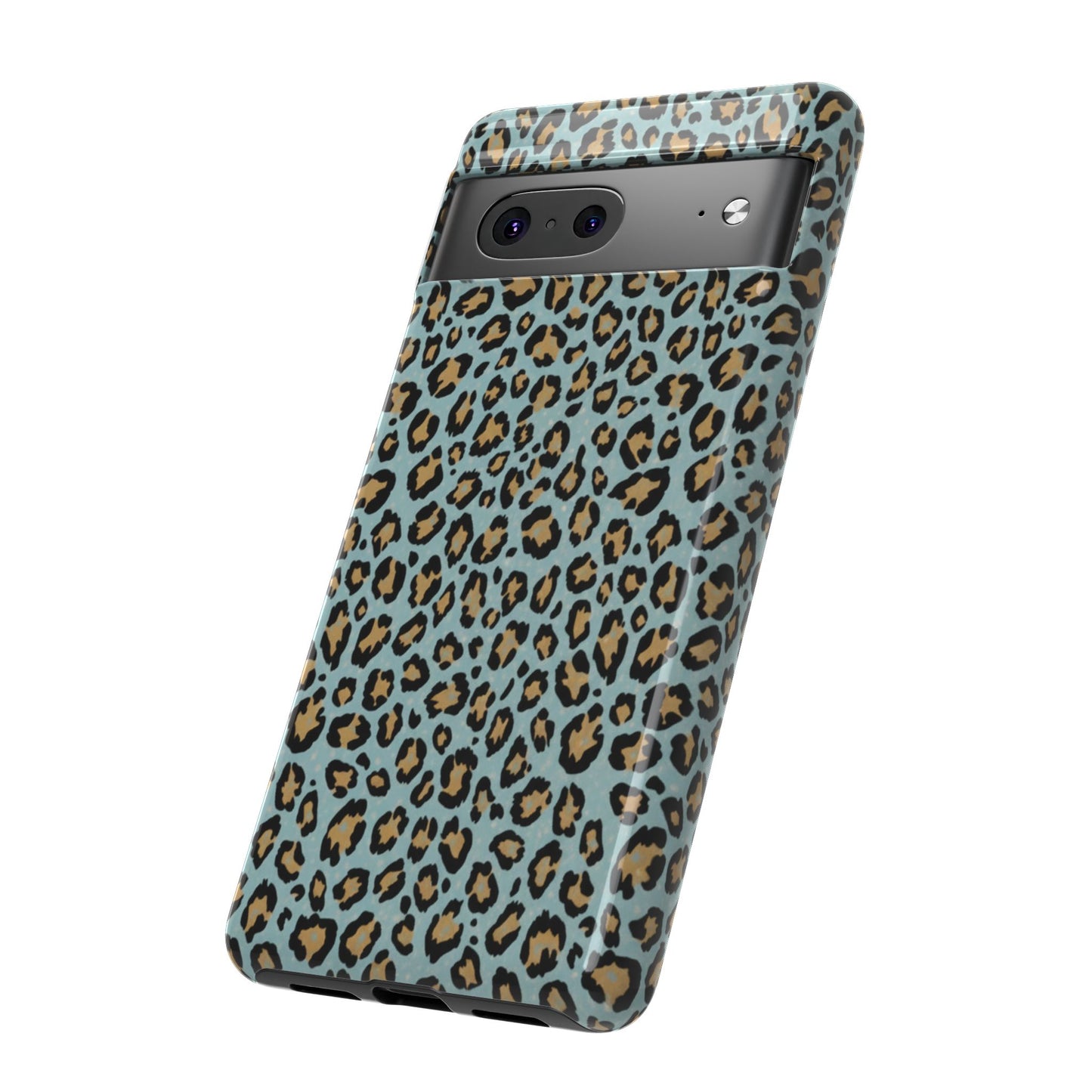 Leopard Print Tough Phone Case - Blue Cheetah Protective Cover