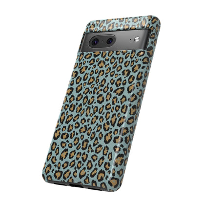 Leopard Print Tough Phone Case - Blue Cheetah Protective Cover
