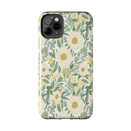 Daisy Meadow Tough Phone Case — Floral Protective Phone Cover