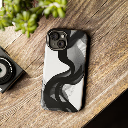 Phone Case — Monochrome Abstract Protective Cover