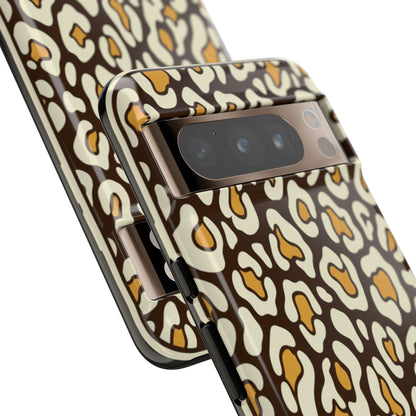 Leopard Print Tough Phone Case — Durable Protective iPhone Cover