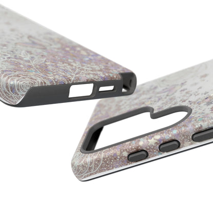 Butterfly Glitter Tough Phone Case — Floral Sparkle Protective Case