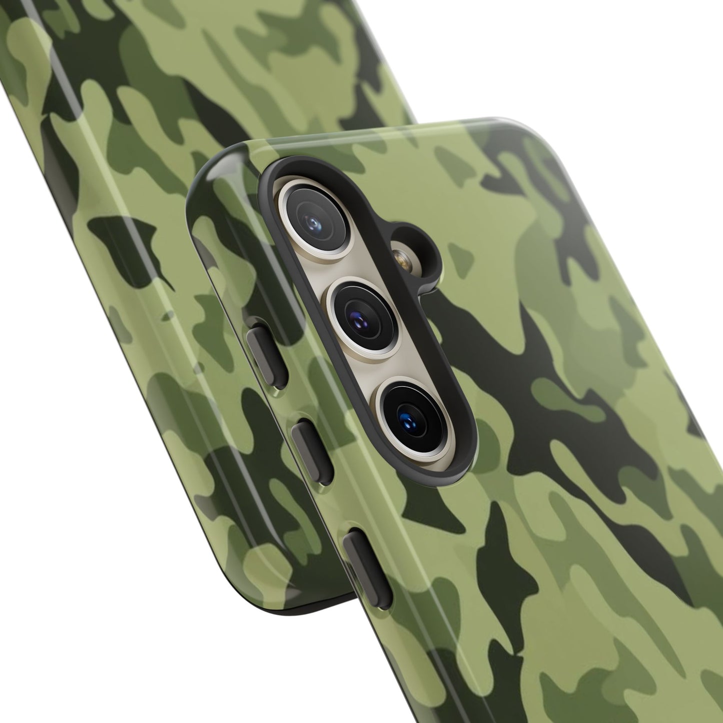 Camo Tough Phone Case — Military Green Protective iPhone Cover