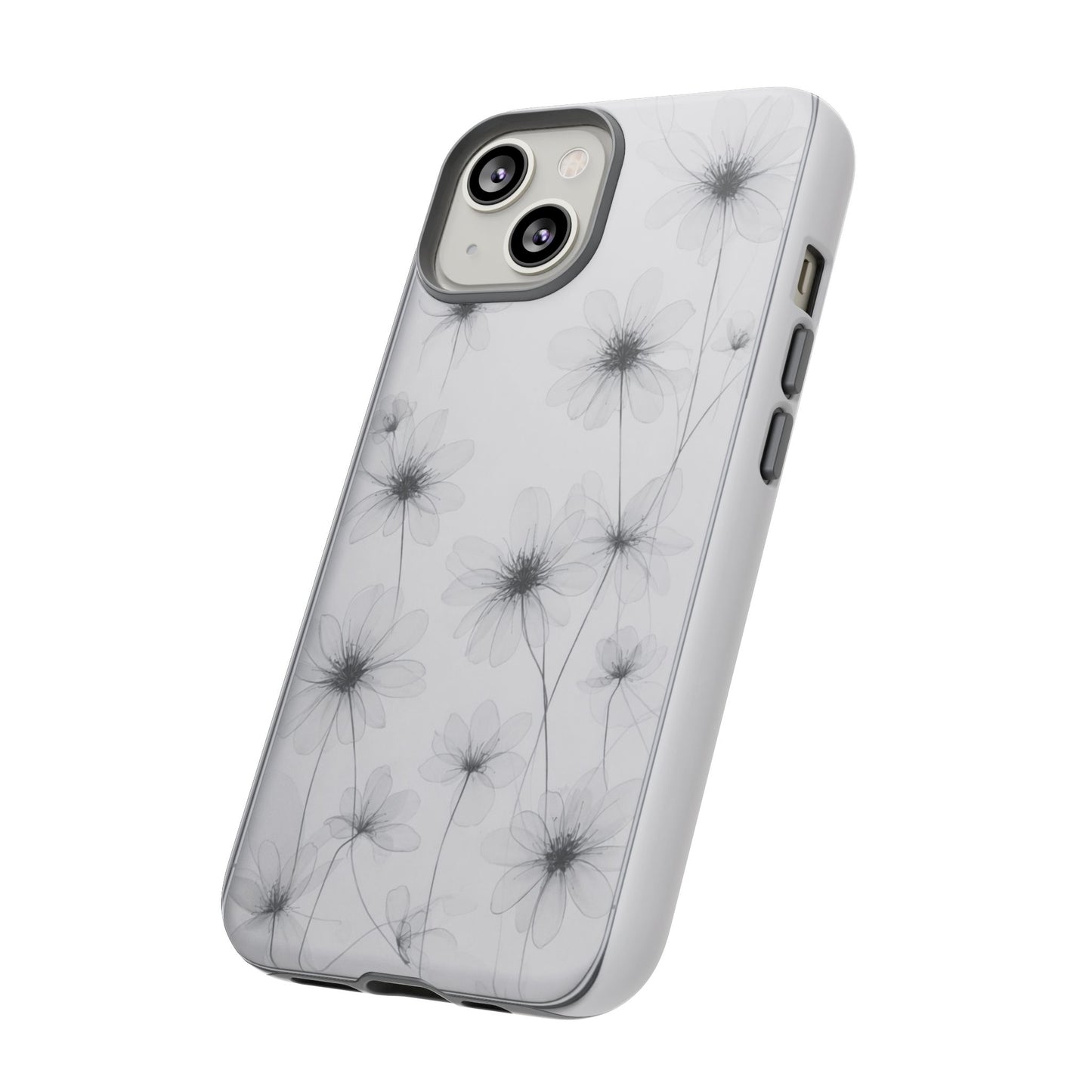 Tough Case — Black & White Floral Tough Phone Case