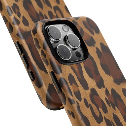 Leopard Print Tough Phone Case — Durable Animal Print Protective Cover