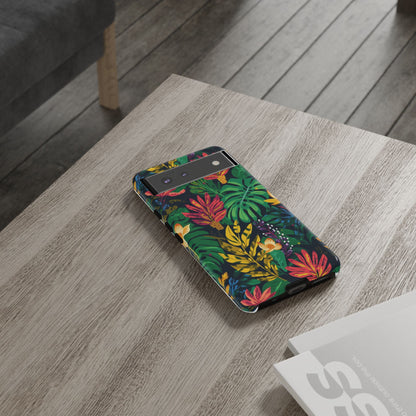 Tropical Floral Phone Case — Vibrant Jungle Leaf Protective Cover