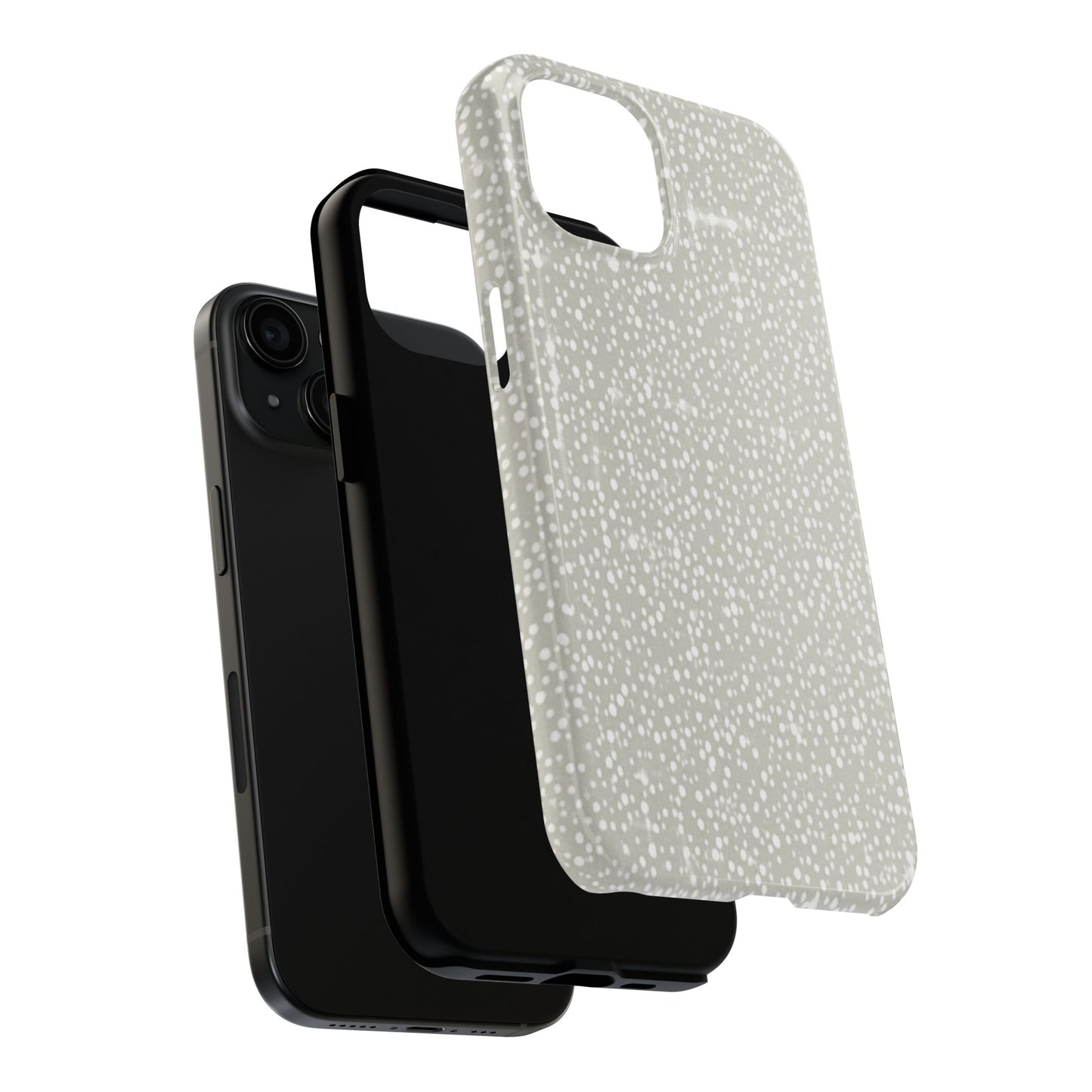 Speckled Gray Tough Phone Case — Protective Shockproof iPhone Cover