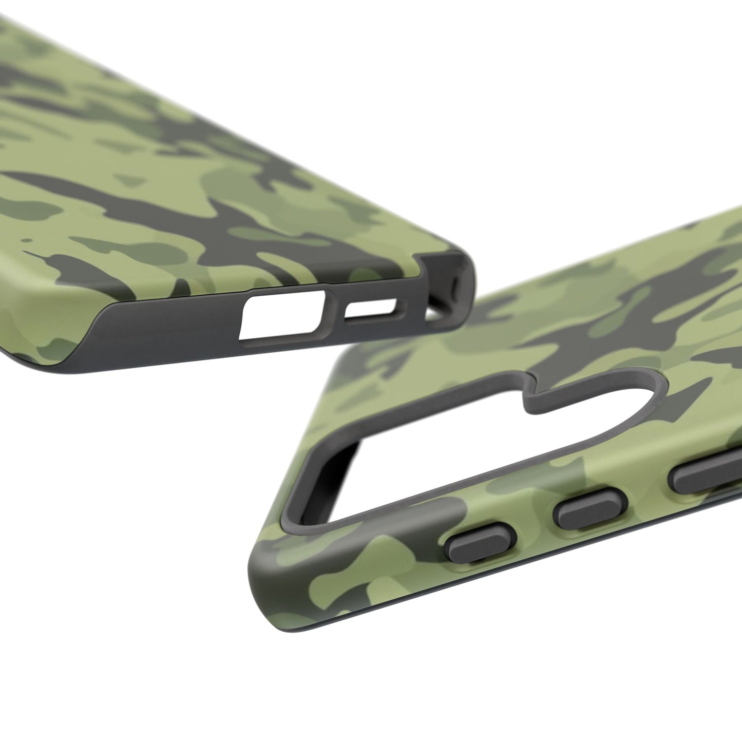 Camo Tough Phone Case — Military Green Protective iPhone Cover
