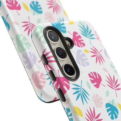 Tropical Leaf Phone Case — Colorful Pastel Monstera & Palm iPhone Case