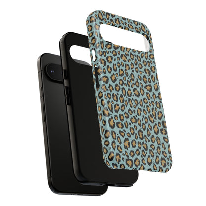 Leopard Print Tough Phone Case - Blue Cheetah Protective Cover