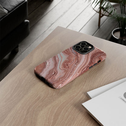 Rose Gold Marble Tough Phone Case