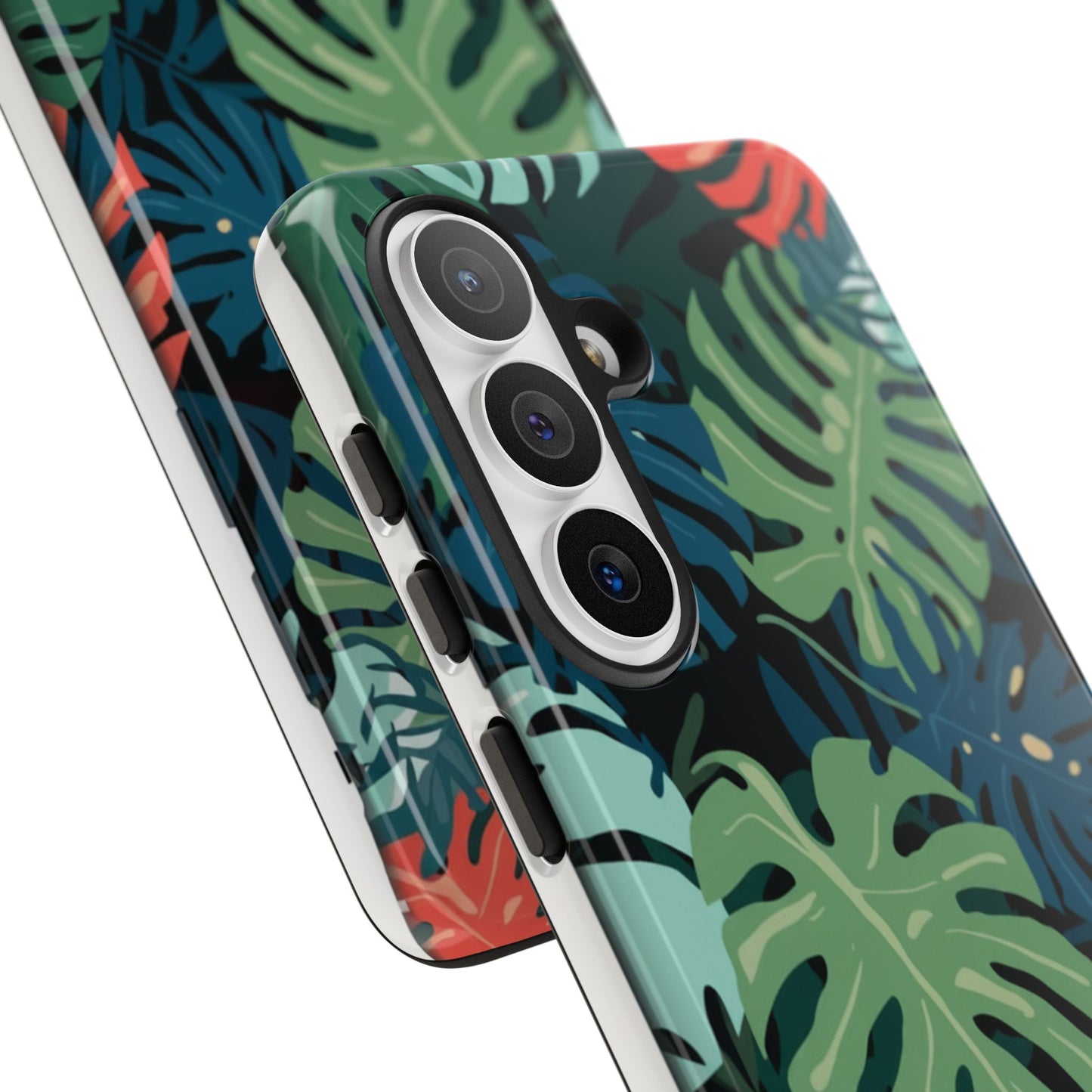 Tropical Monstera Phone Case — Colorful Leaf Protective Tough Case