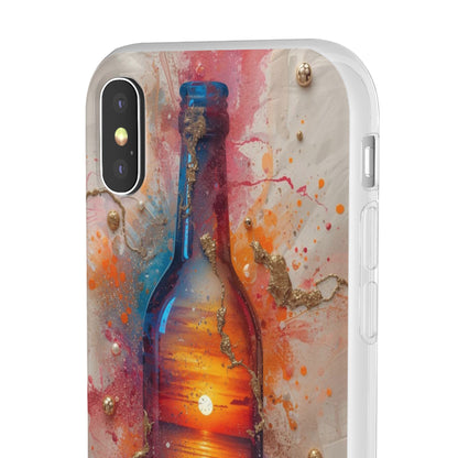 Copy of Floral Holographic Phone Case — Iridescent Leaves & Flowers Flexi Case
