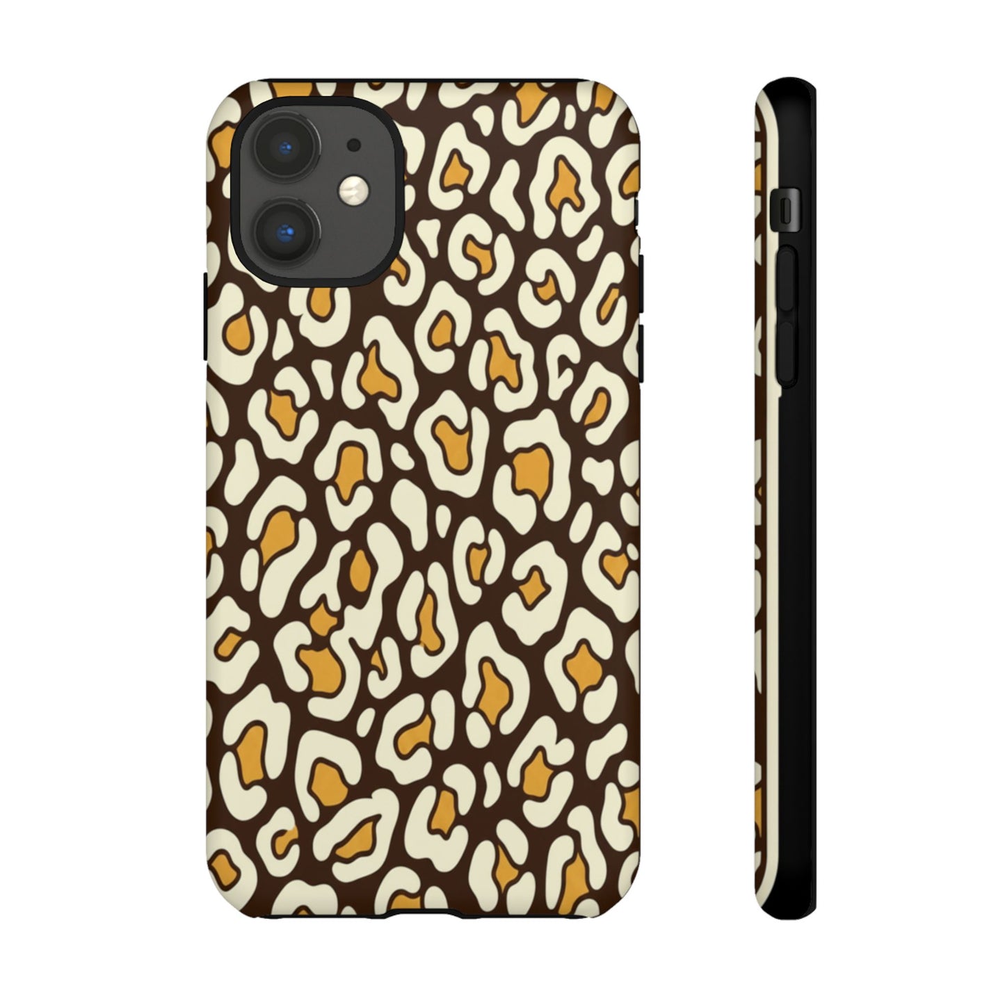 Leopard Print Tough Phone Case — Durable Protective iPhone Cover