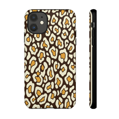 Leopard Print Tough Phone Case — Durable Protective iPhone Cover