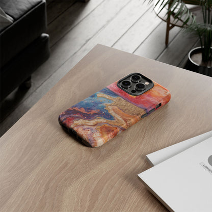 Sunset Coast Phone Case — Colorful Abstract Beach Art Tough Case