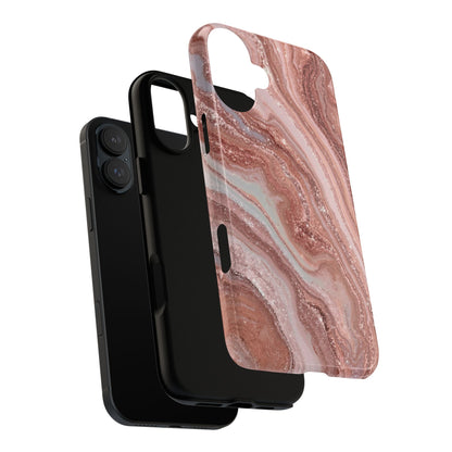 Rose Gold Marble Tough Phone Case