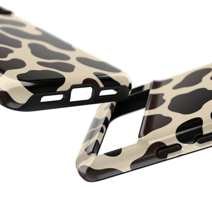 Cow Print Phone Case — Black & Cream Protective  Case