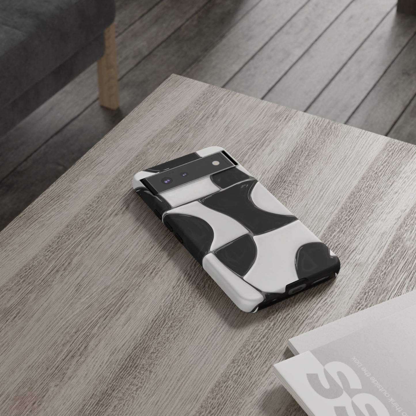 Black & White Abstract Pattern Tough Phone Case