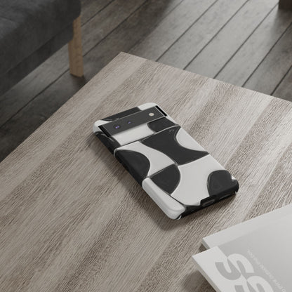 Black & White Abstract Pattern Tough Phone Case