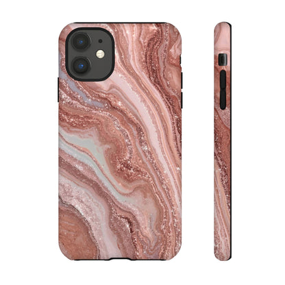 Rose Gold Marble Tough Phone Case