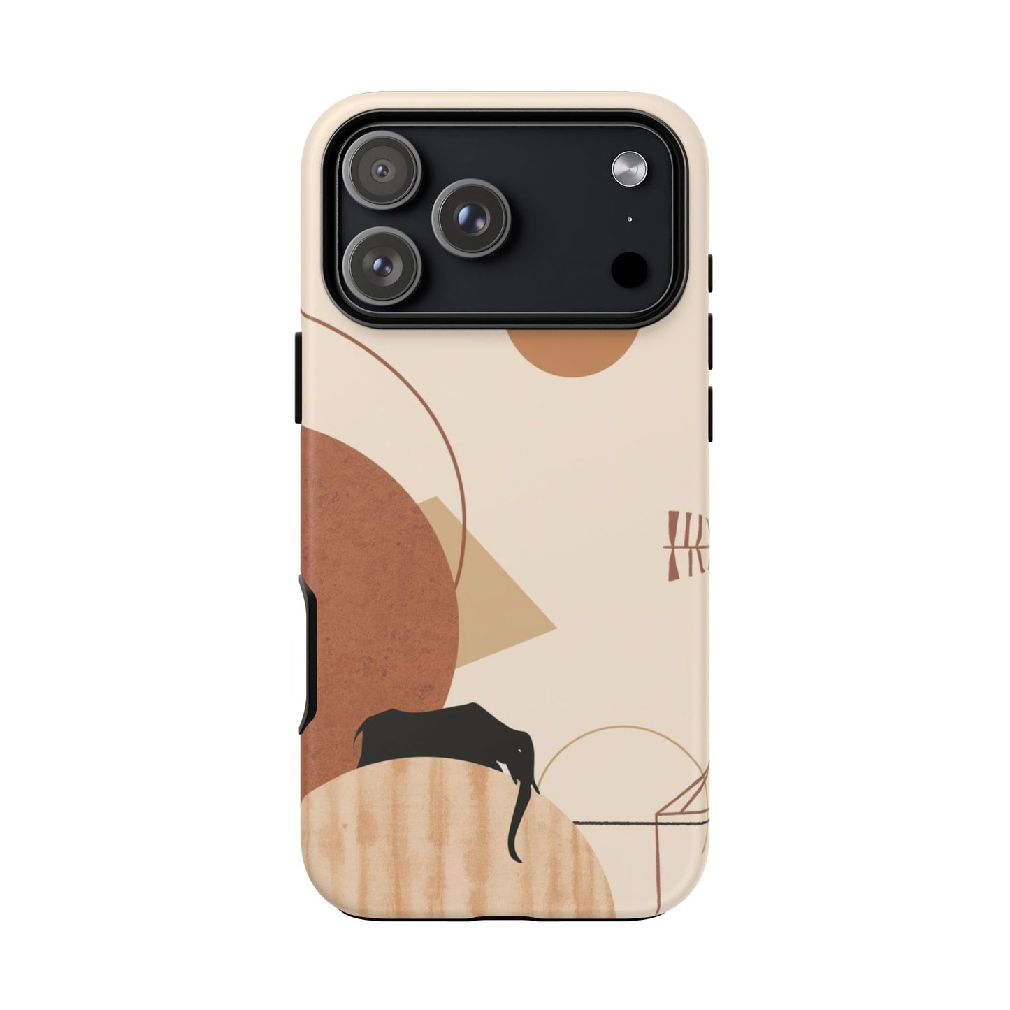 Abstract Earth Tones Phone Case — Minimal Geometric Design