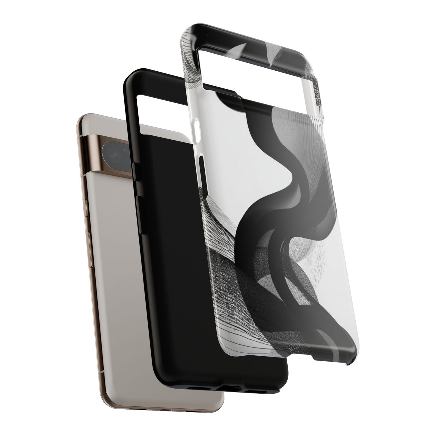 Phone Case — Monochrome Abstract Protective Cover