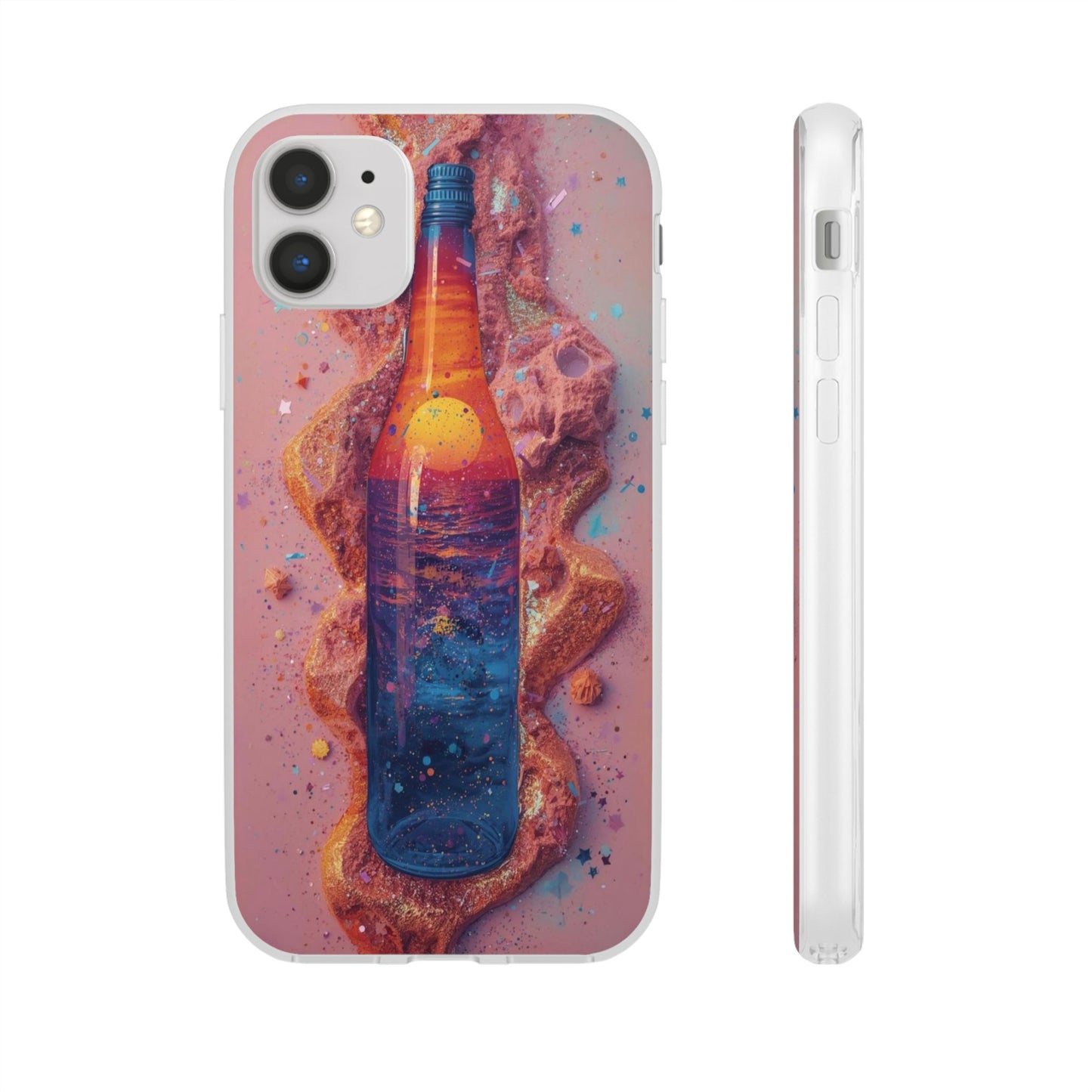 Phone Case — Surreal Sunset Bottle Art Flexible Protective Cover