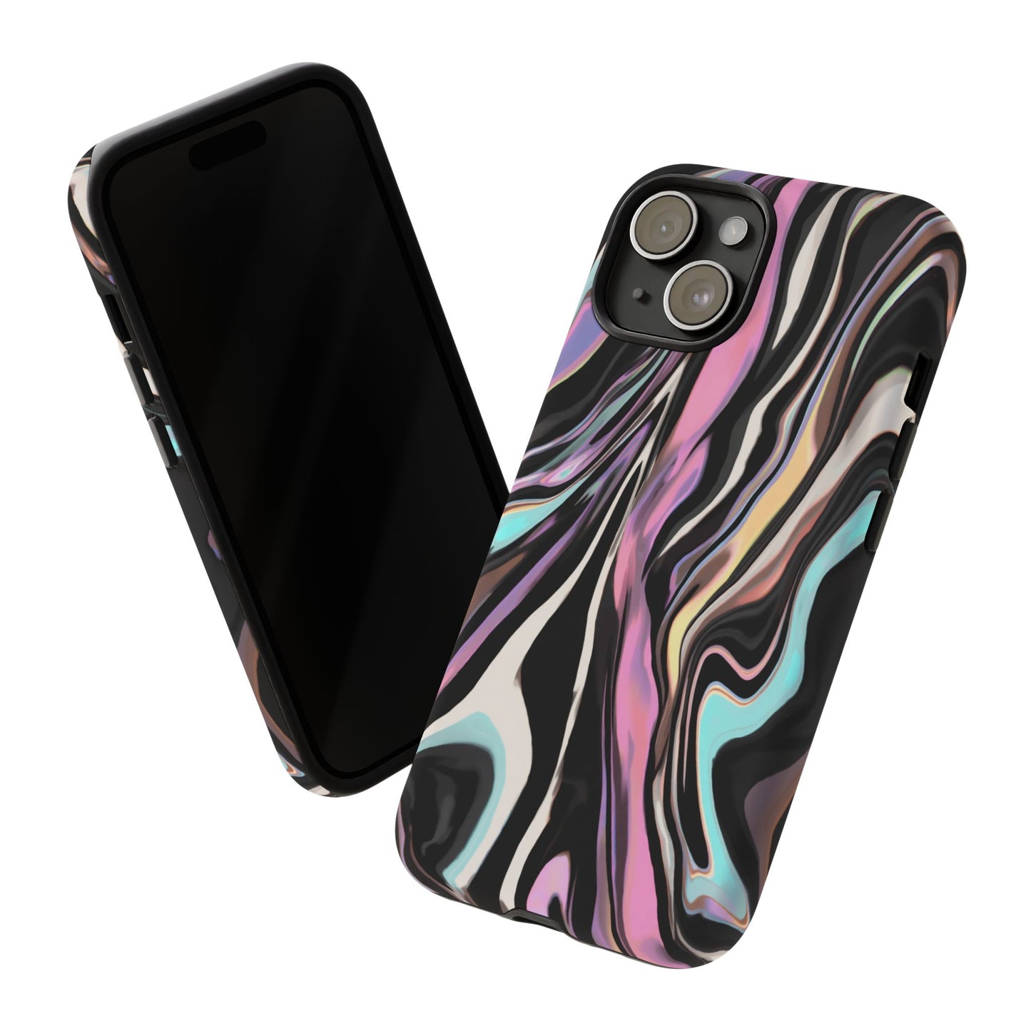 Abstract Marble Tough Phone Case — Pastel Swirl Protective Cover
