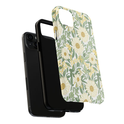 Daisy Meadow Tough Phone Case — Floral Protective Phone Cover
