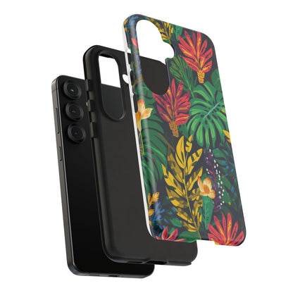 Tropical Floral Phone Case — Vibrant Jungle Leaf Protective Cover