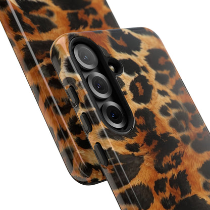 Leopard Print Tough Phone Case – Rugged Protective iPhone Cover