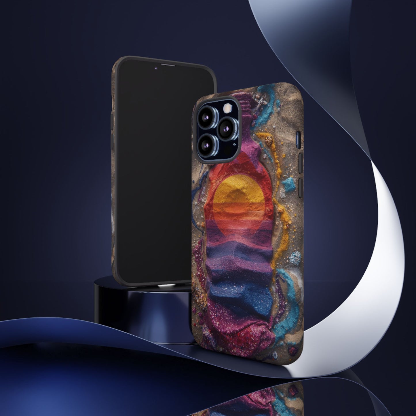 Phone Case — Colorful Sand Art Sunset Tough Protective Case