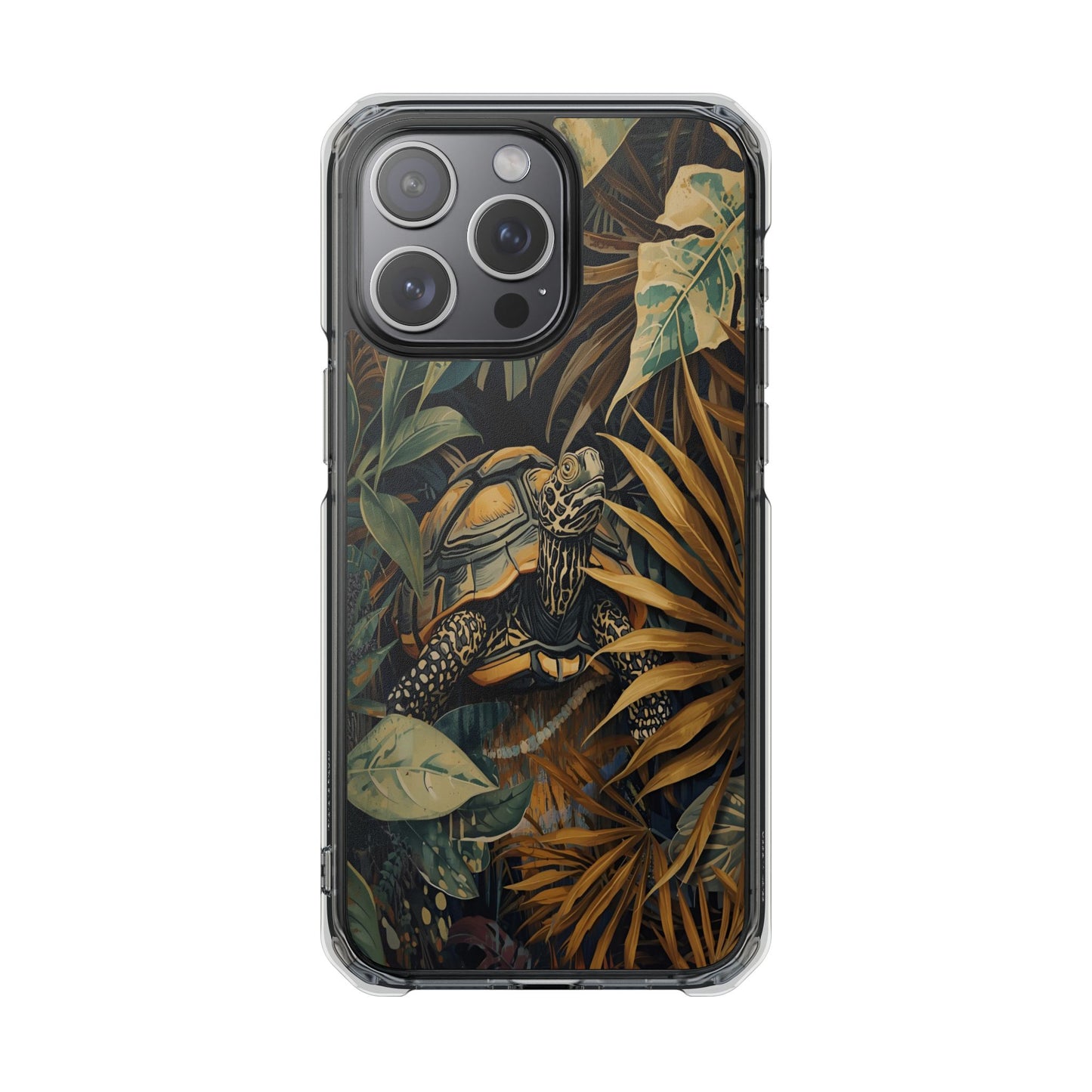 Turtle Jungle Magnetic Clear Phone Case