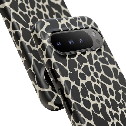 Black and White Cowhide Phone Case — Protective Tough Case