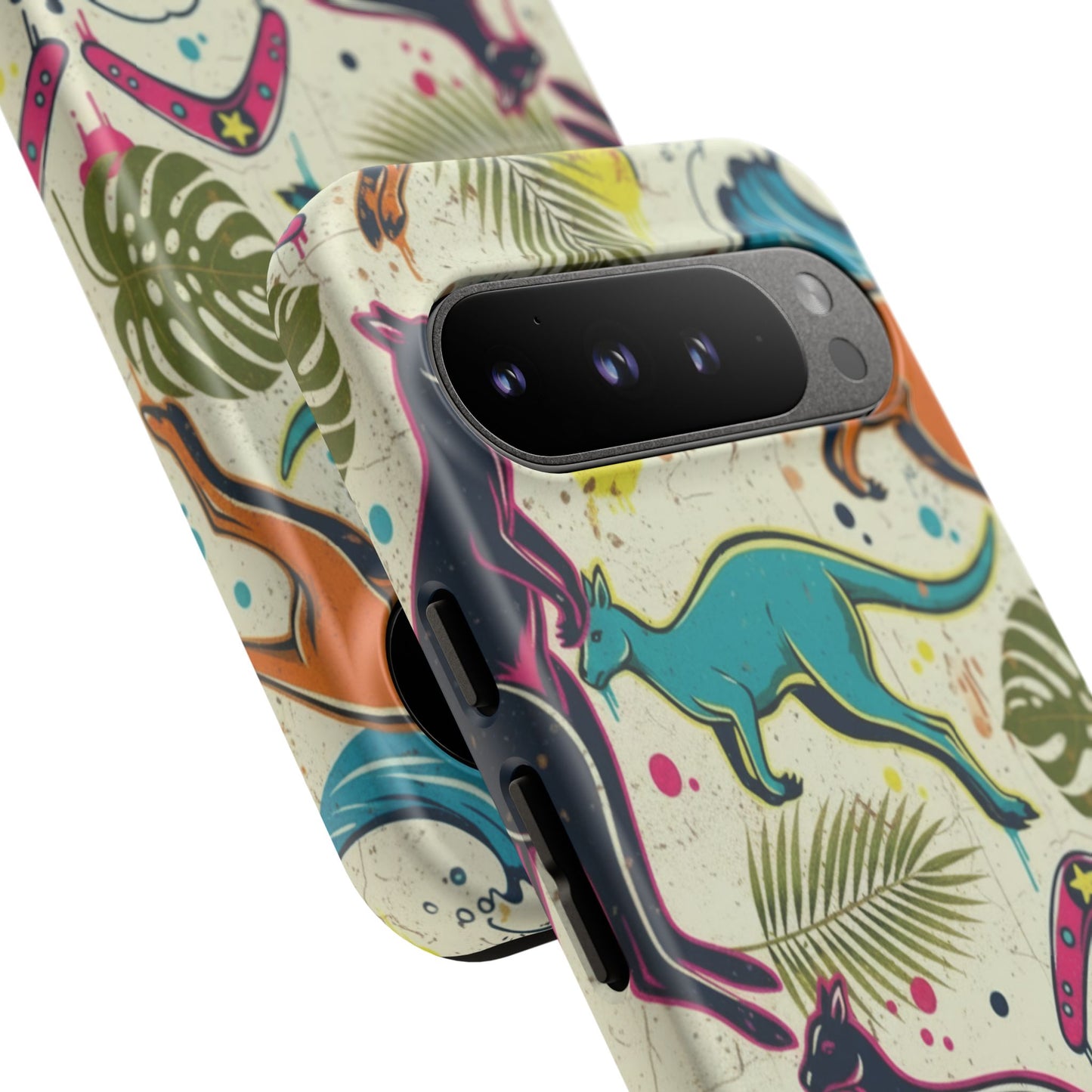 Tough Cases — Colorful Surfing Kangaroo Phone Case