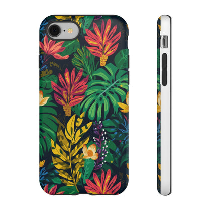 Tropical Floral Phone Case — Vibrant Jungle Leaf Protective Cover