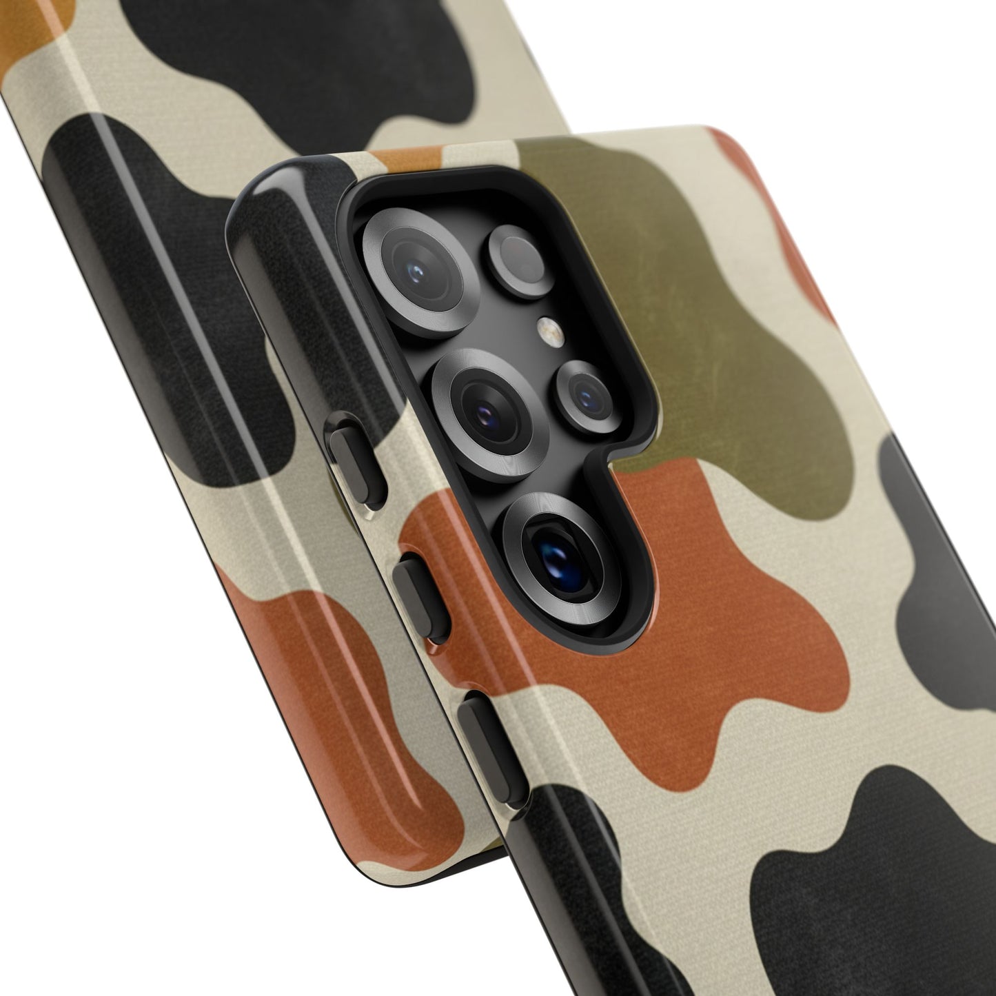 Retro Abstract Camouflage Phone Case — Earth Tone Tough Case